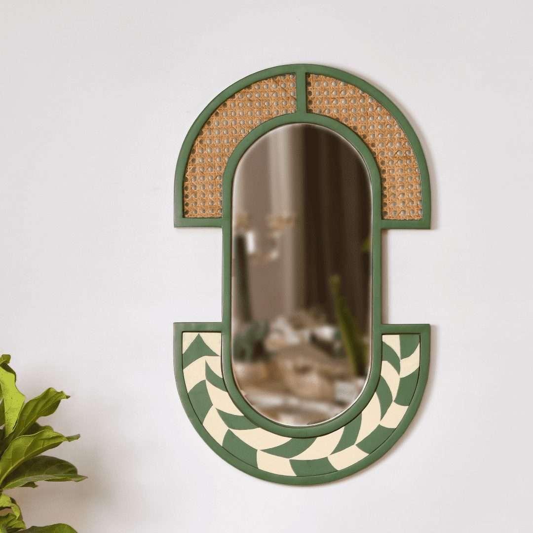 Spectrum Cane Wall Mirror | Vibrant & Prismatic Decorative Wall Mirror