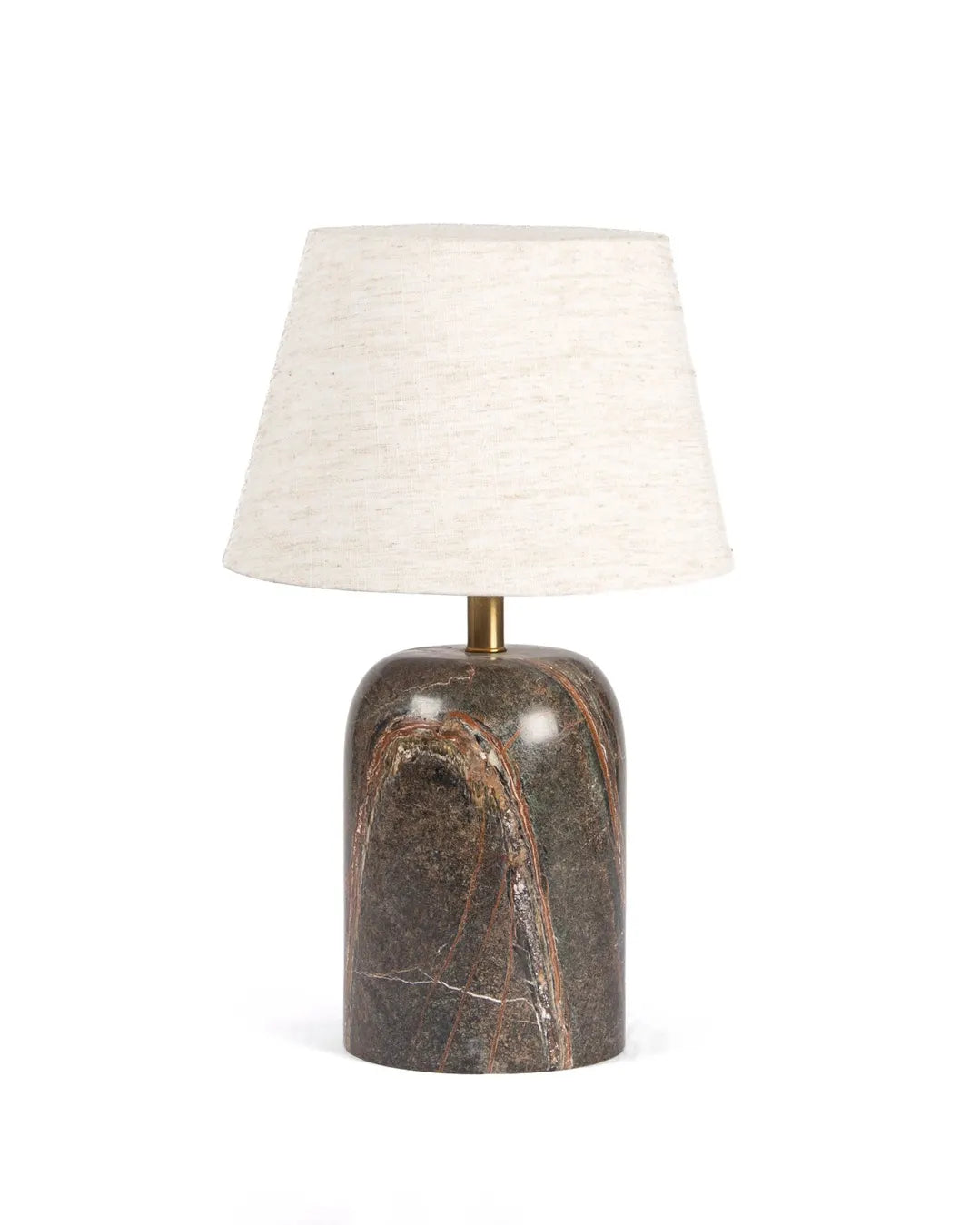 Miro - Forest Green & Linen lampshade | Table Lamp