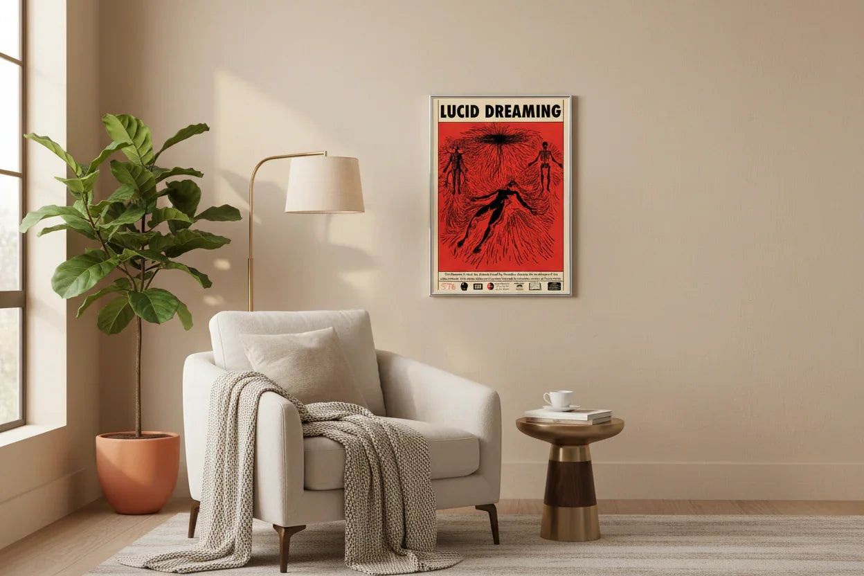 Surreal Dreamscape Framed Wall Art | Abstract Subconscious Artwork for Home Decor