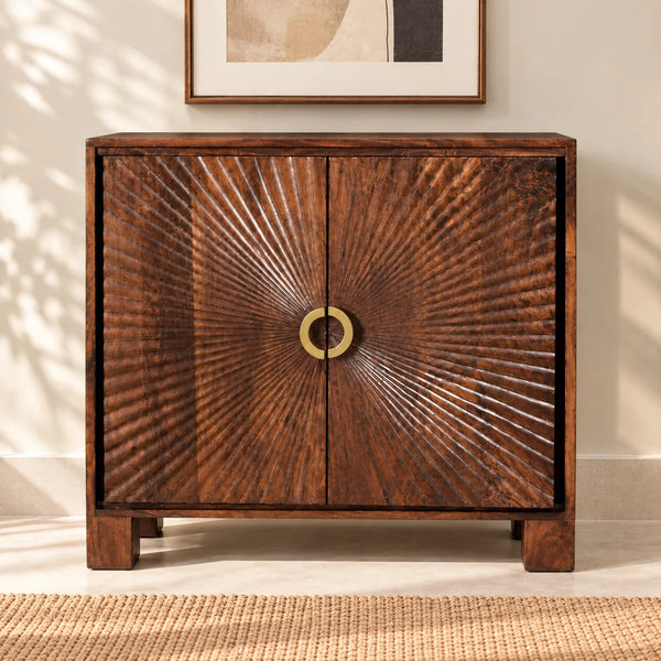 Zenray 2-Door Mango Wood Sideboard Cabinet
