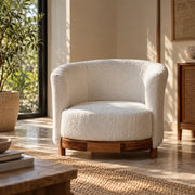 Oscar Teak Wood Sofa Chair |  Luxurious Lounge Chair for Home, Office