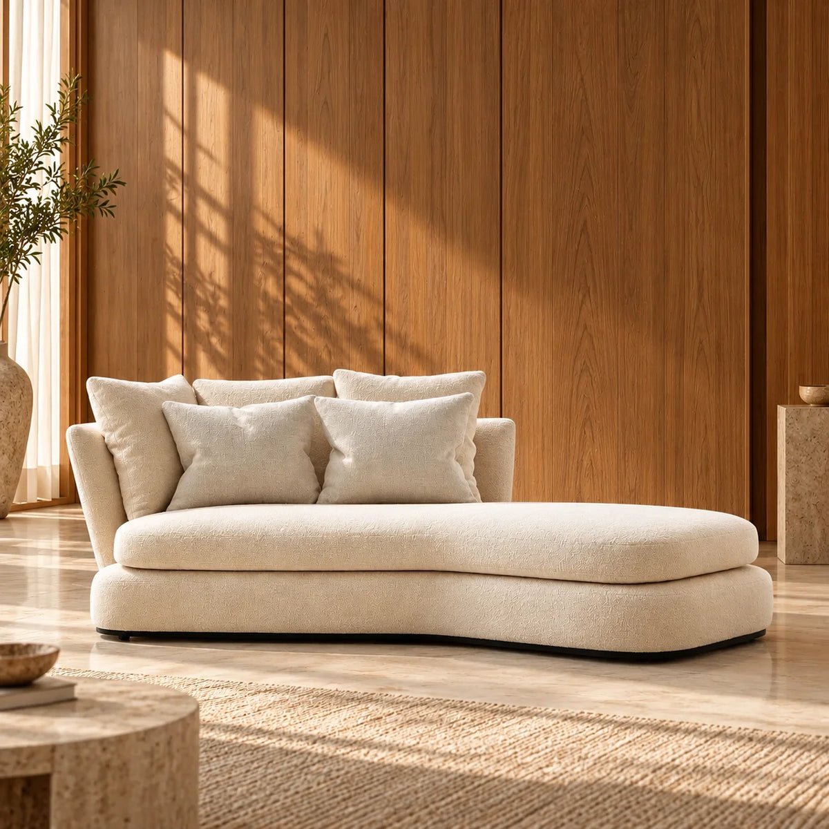 Korveth Fabric Upholstery Daybed/Chaise