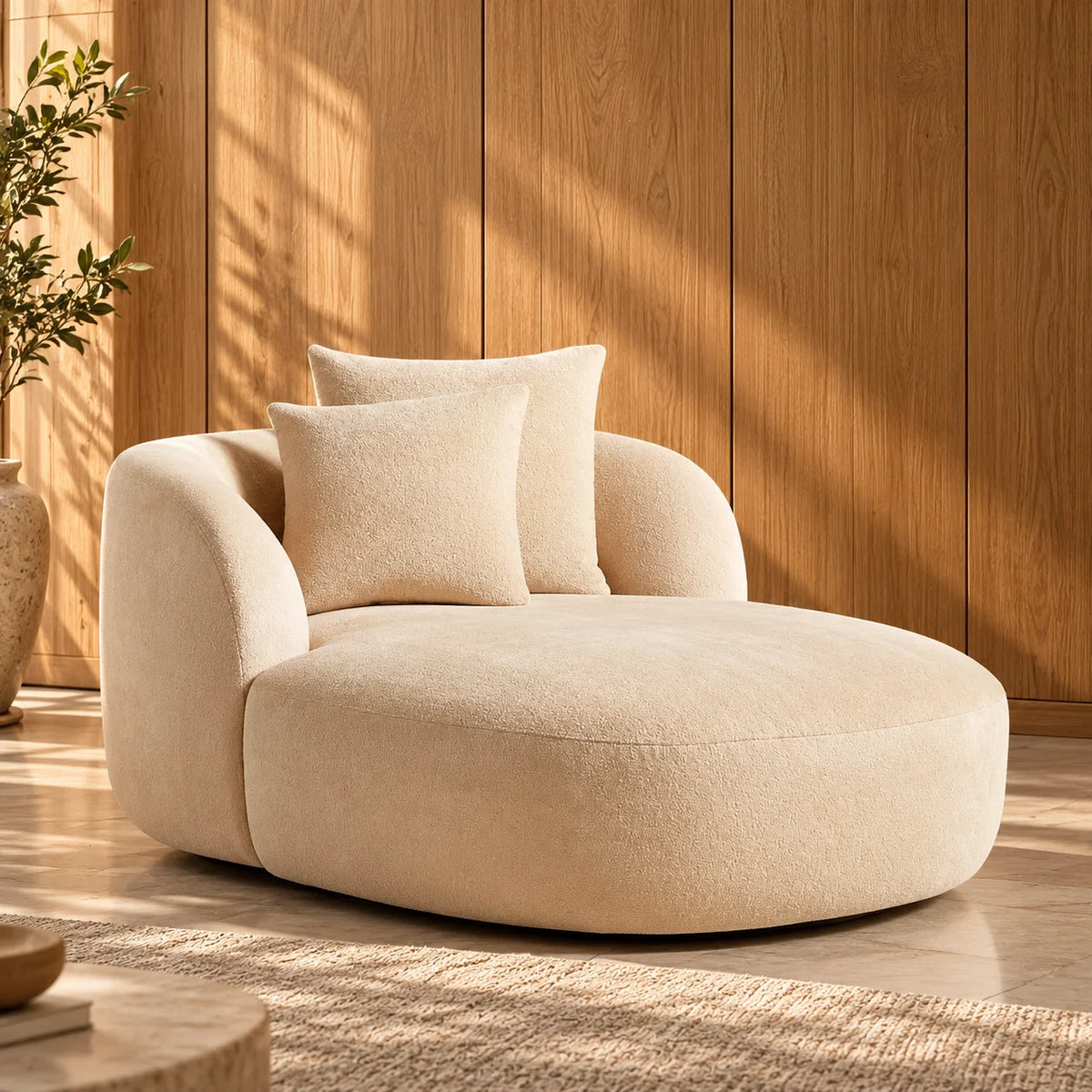 Vaelis Fabric Upholstery & Black Finish Metal Base Chaise