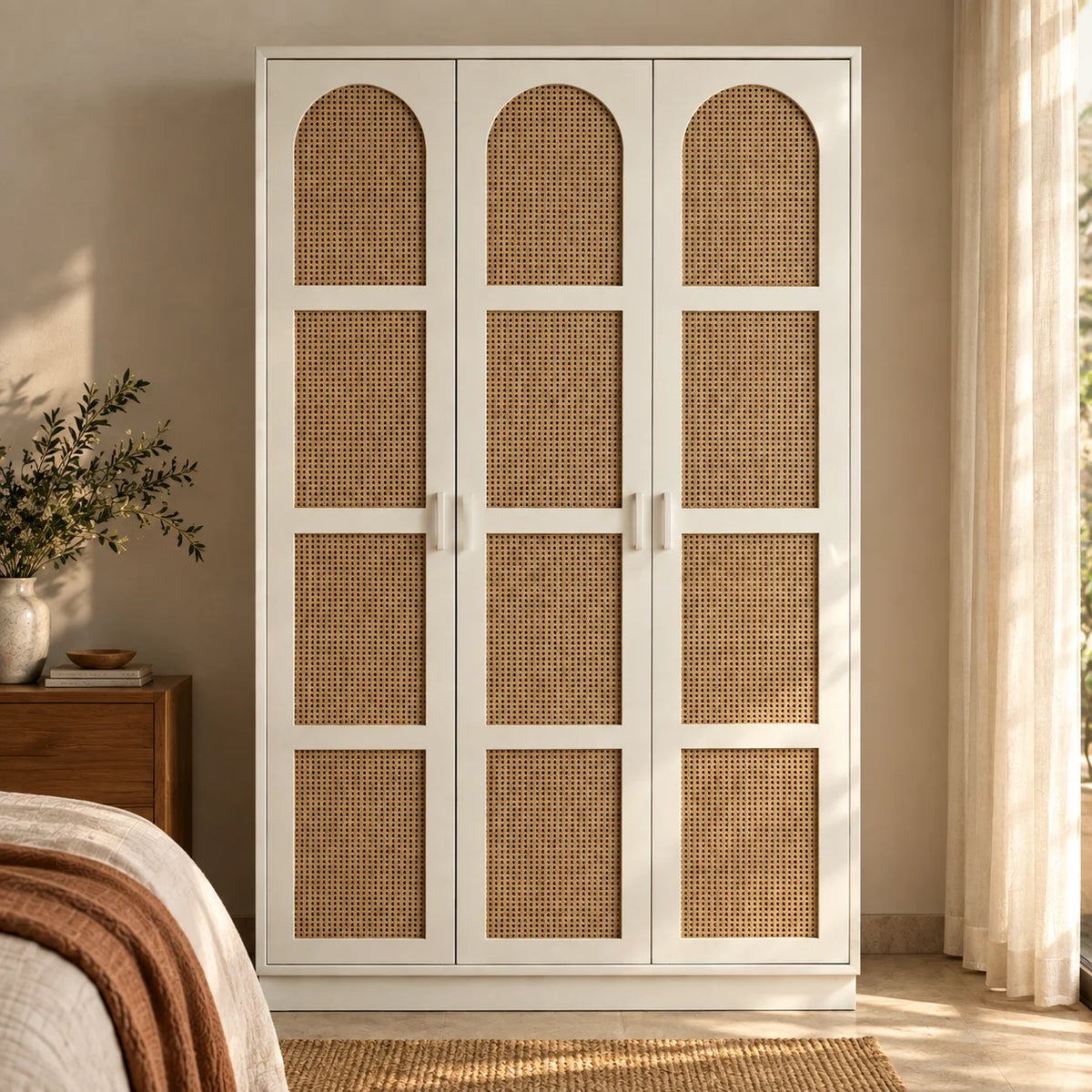 Wellington 3-Door Wardrobe | Almirah