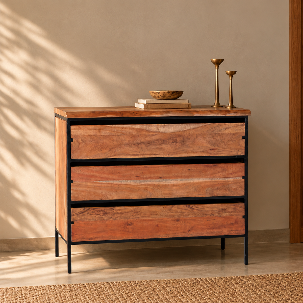 Yoho Wooden Chest Of Drawer | Bedside Table With Storage For Home