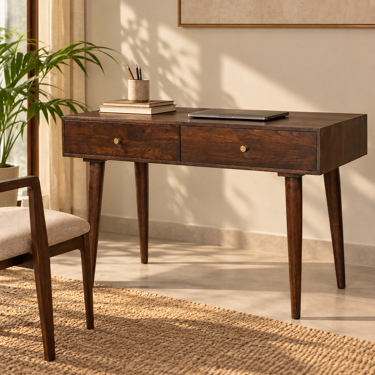 Scottsdale Teak Wood Study Table | Desk | Work From Home Table