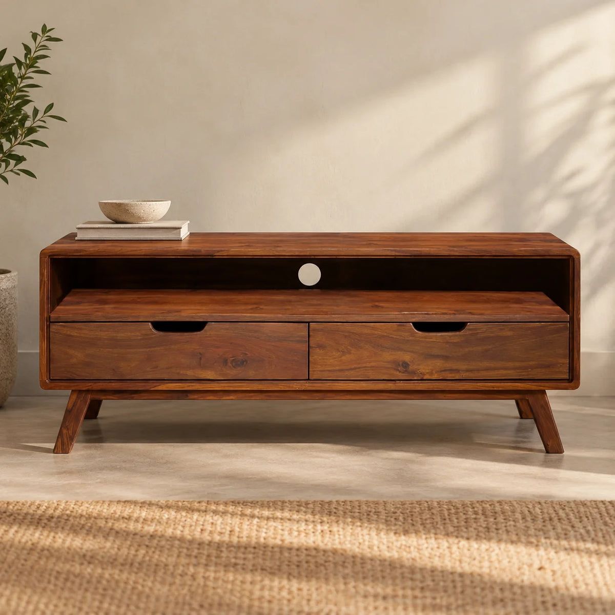 Amiya Solid Wood Tv Cabinet