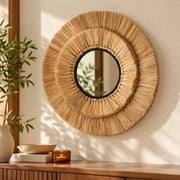 Sunburst Moonjh Grass Aesthetic Mirror | Decorative Wall Mirror - 1Pc