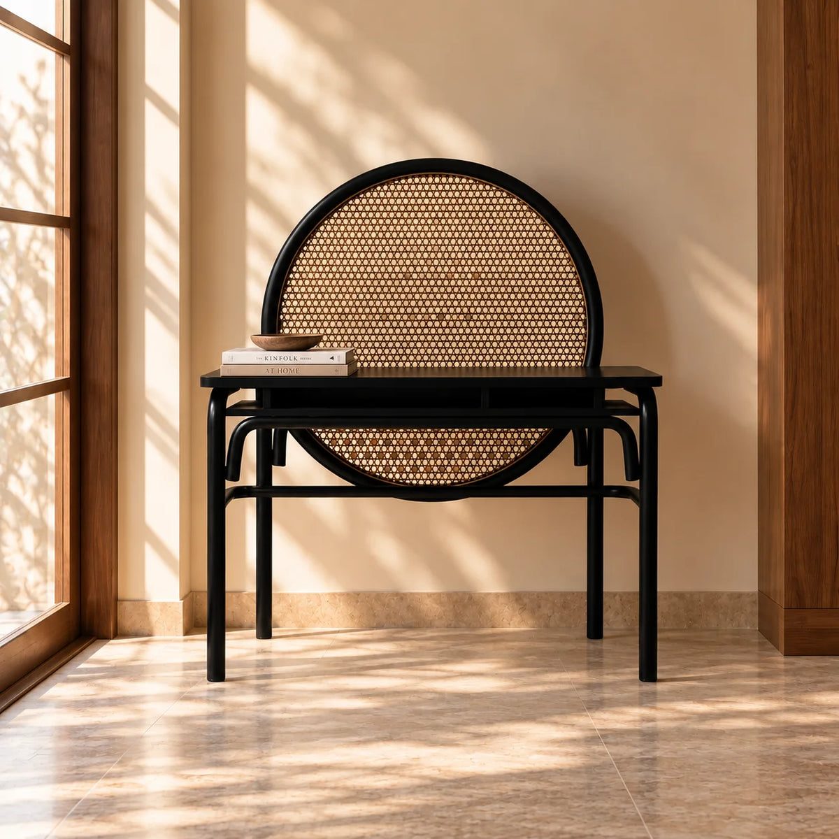 Twilight Cane Study Table | Elegant & Stylish Rattan Desk