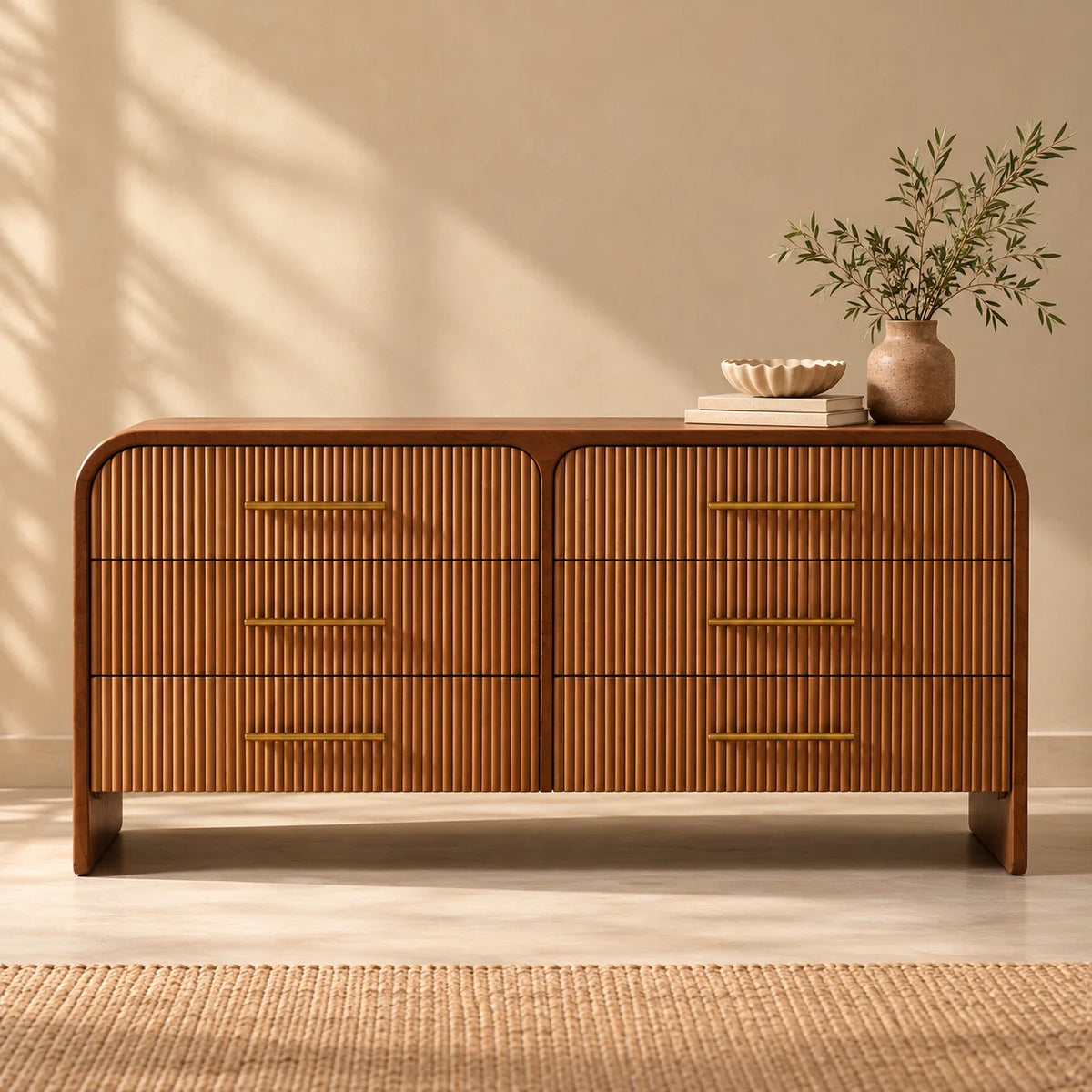 Linn Chest of Drawers | Mango Wood and Mango Veneer