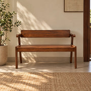 Mid Century Teak Wooden Bench | Elegant & Timeless Teak Seating Bench