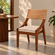 Mongar Cane Teak Wood Chair | Elegant & Timeless Wood Chair