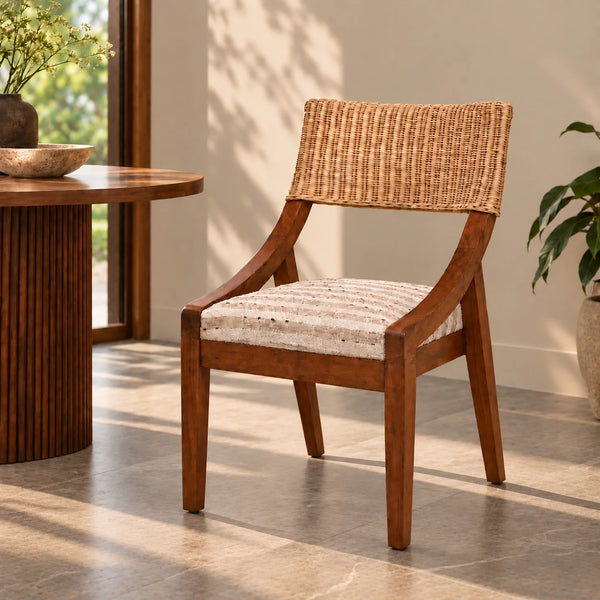 Mongar Cane Teak Wood Chair