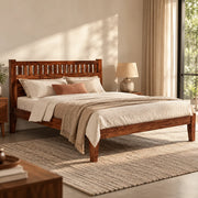 Ajanta Solid Sheesham Wood Queen Size Bed | Wooden Bed