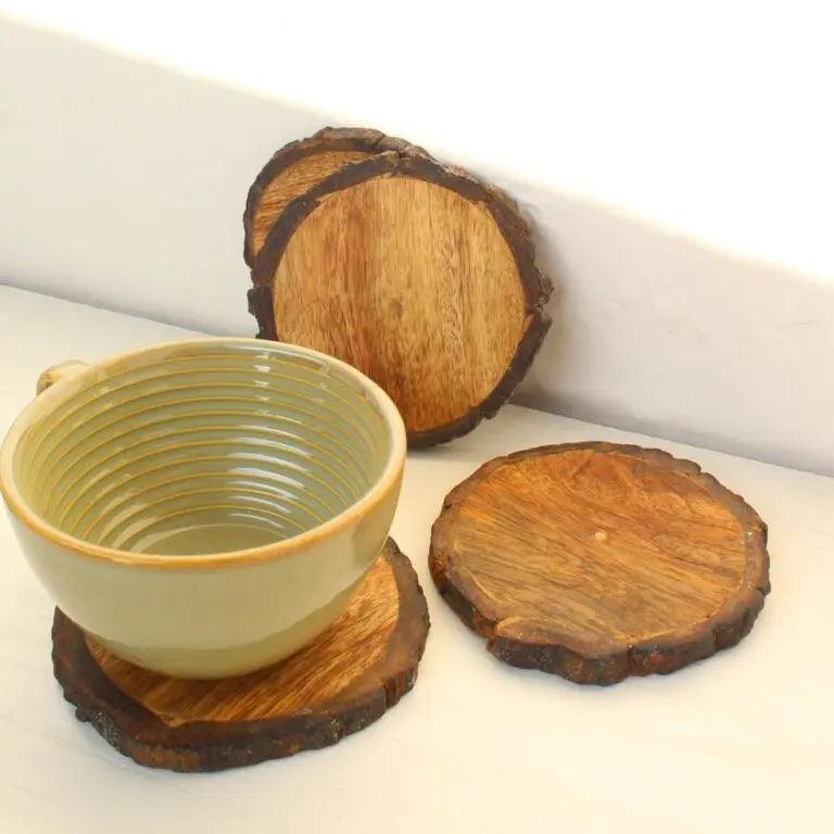 Bark Coasters (Set of 4) |  Wood