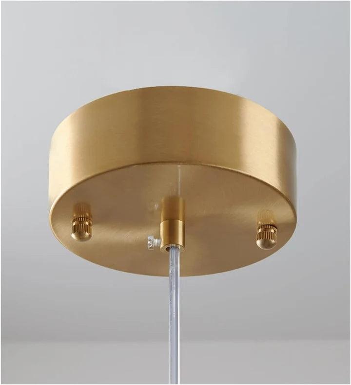 Led Modern Chandelier Lamp, All Copper Light Elegant Crystal Luxury Chandelier For Living Room, Gold And Clear Glass