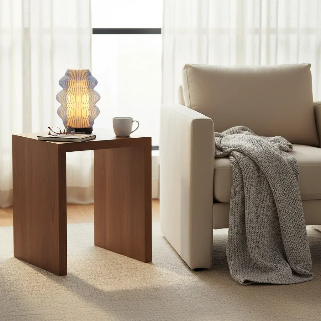Noir ripple Table Lamp for Living Room | Night Lamp