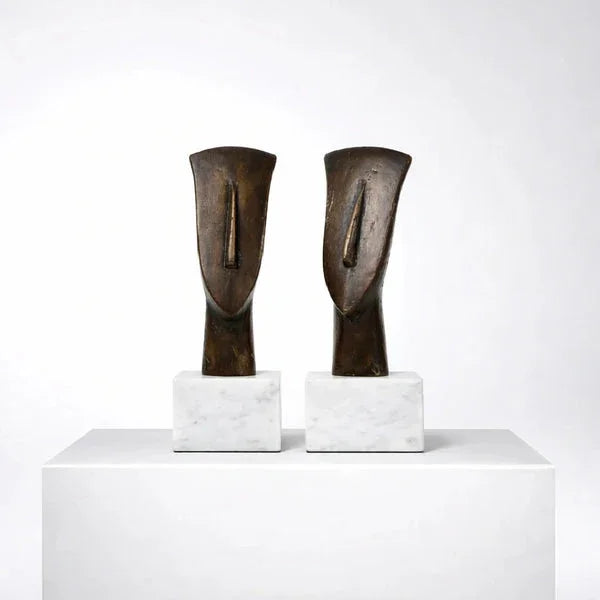 Sorya - Abstract Head Bronze Sculpture