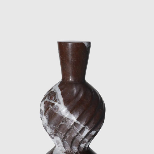 Geometric Marble Sculpture - Wine