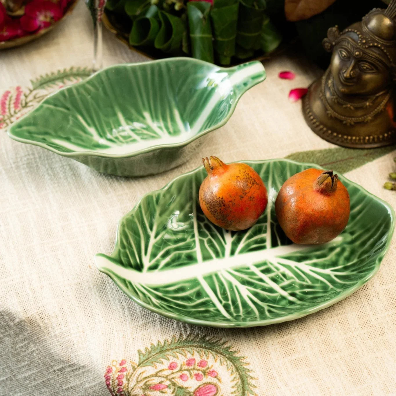 Parna Leaf Shaped Serving Bowl
