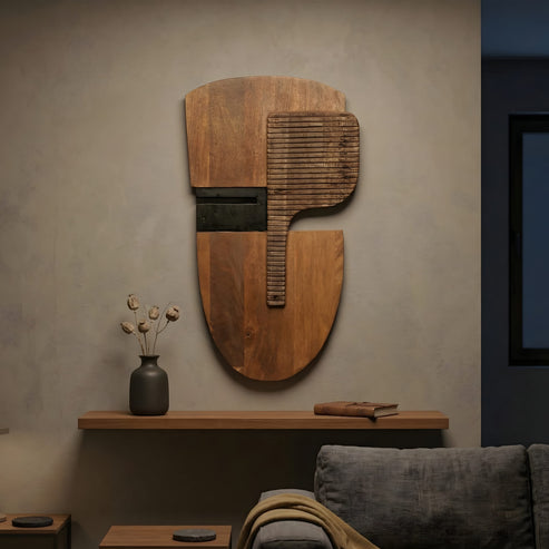Sorrel Abstract Wooden Wall Panel