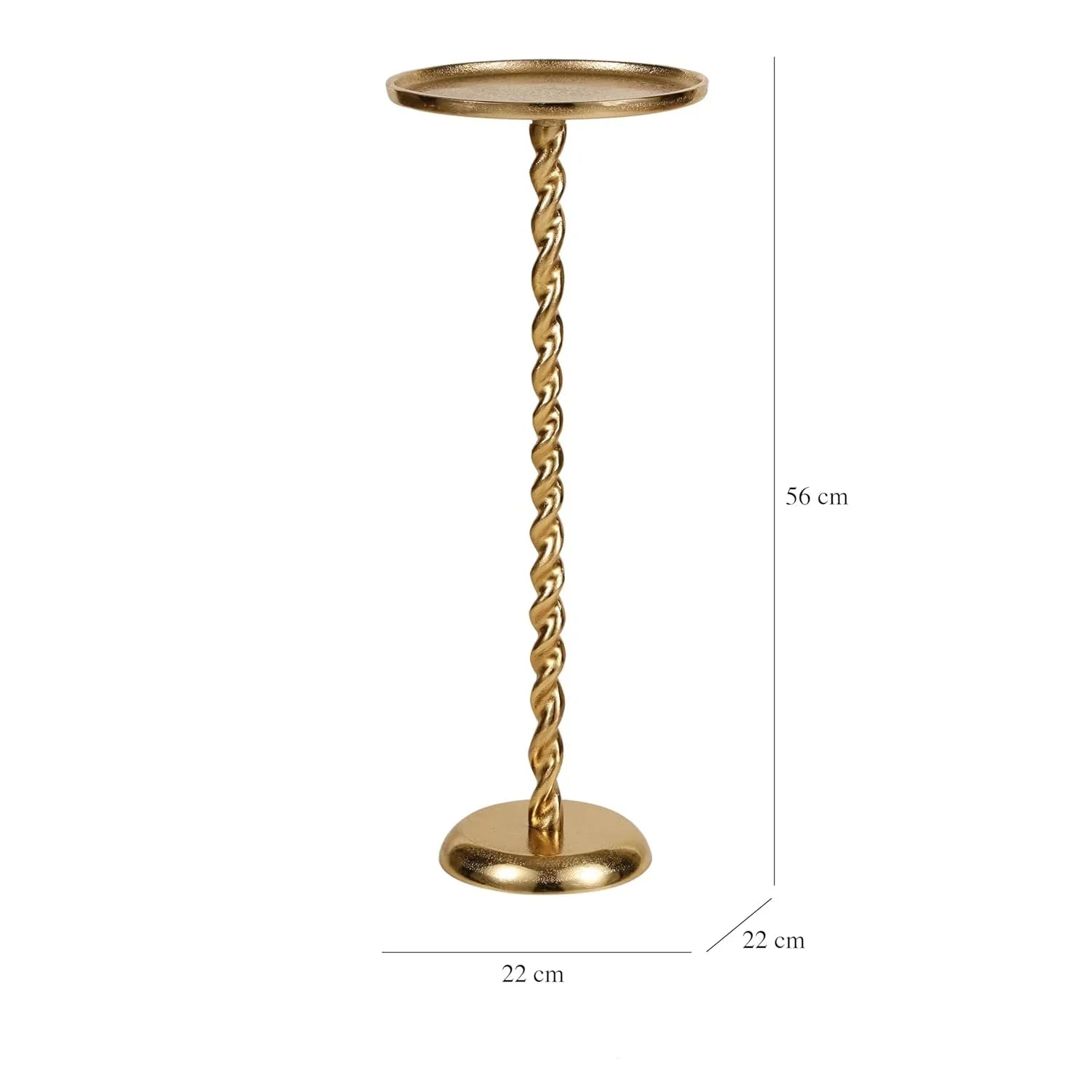 Golden Spiral Sofa Side Table for Living Room | Designer End Table | Decorative Corner Table