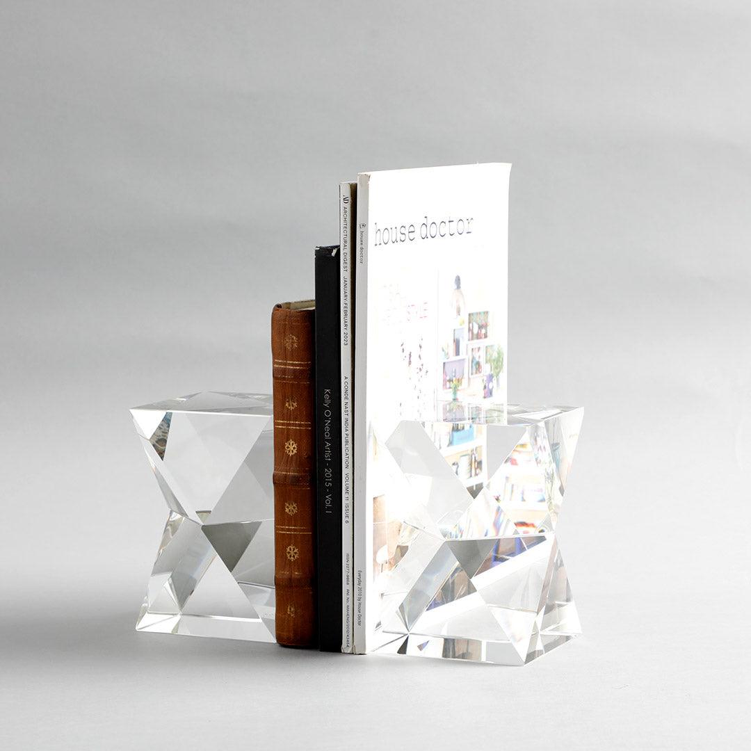 Farren Crystal Bookend | Crystal Glass