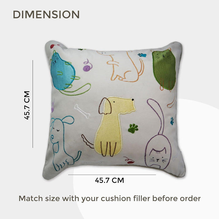 Buy Cushion cover - Dogs & Cats by Chann Studios on IKIRU online store
