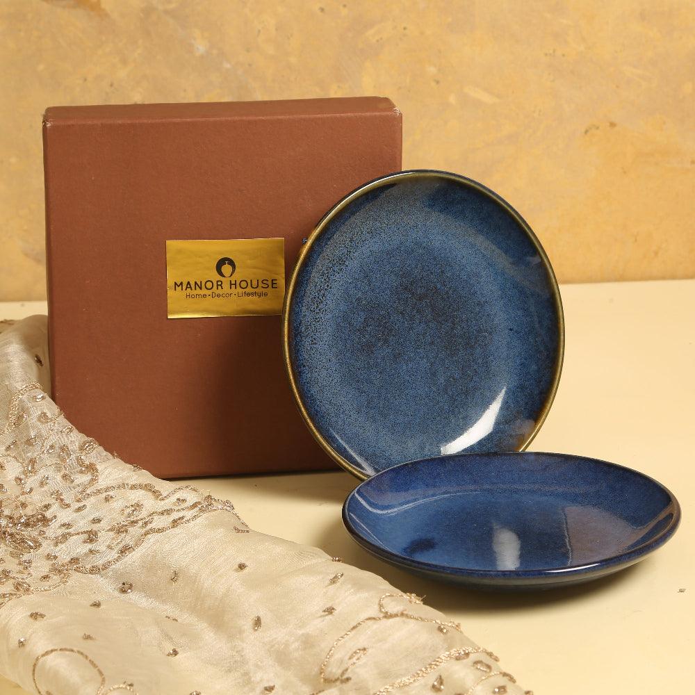 Orchid Snack Plate Set Of 2 Dia-7 Inches In A Gift Box