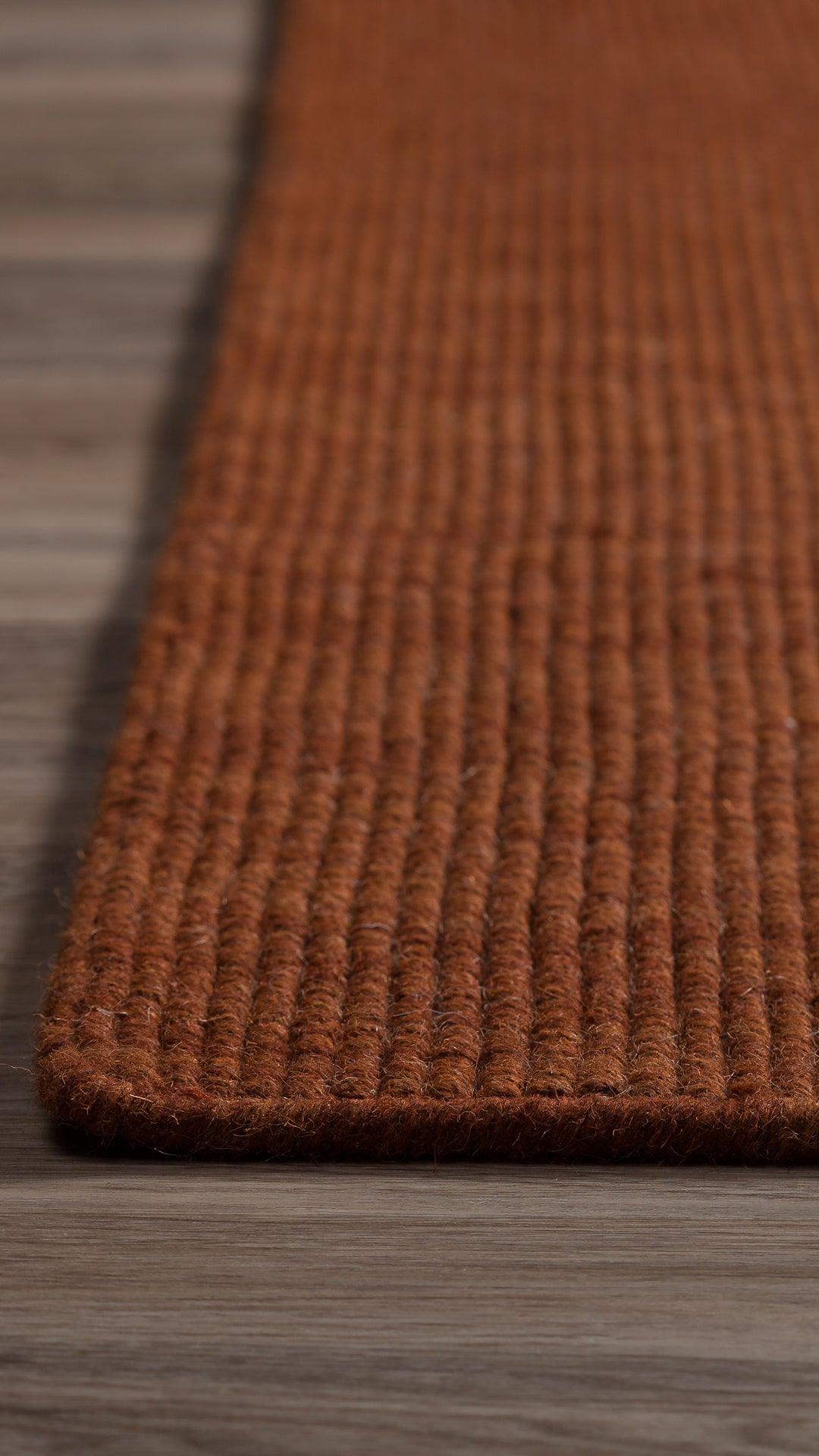 Hand-Loomed Luxury Carpet Rug for Bedroom/Living Area/Home with Anti Slip Backing With Kaleen's Signature Cotton Backing for Long Life Rectangle Mood-100 Rust