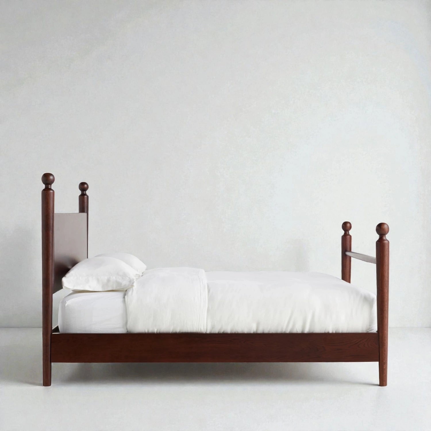 Roman Solid Teak Wood King Size Bed