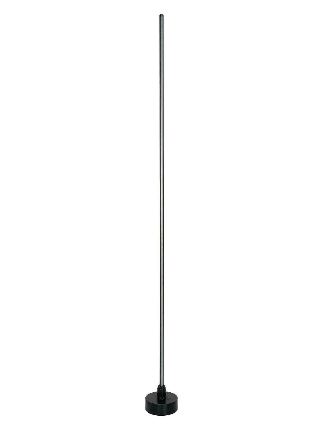 Modern Black LED Corner Floor Lamp with 60-Inch Sleek Pipe