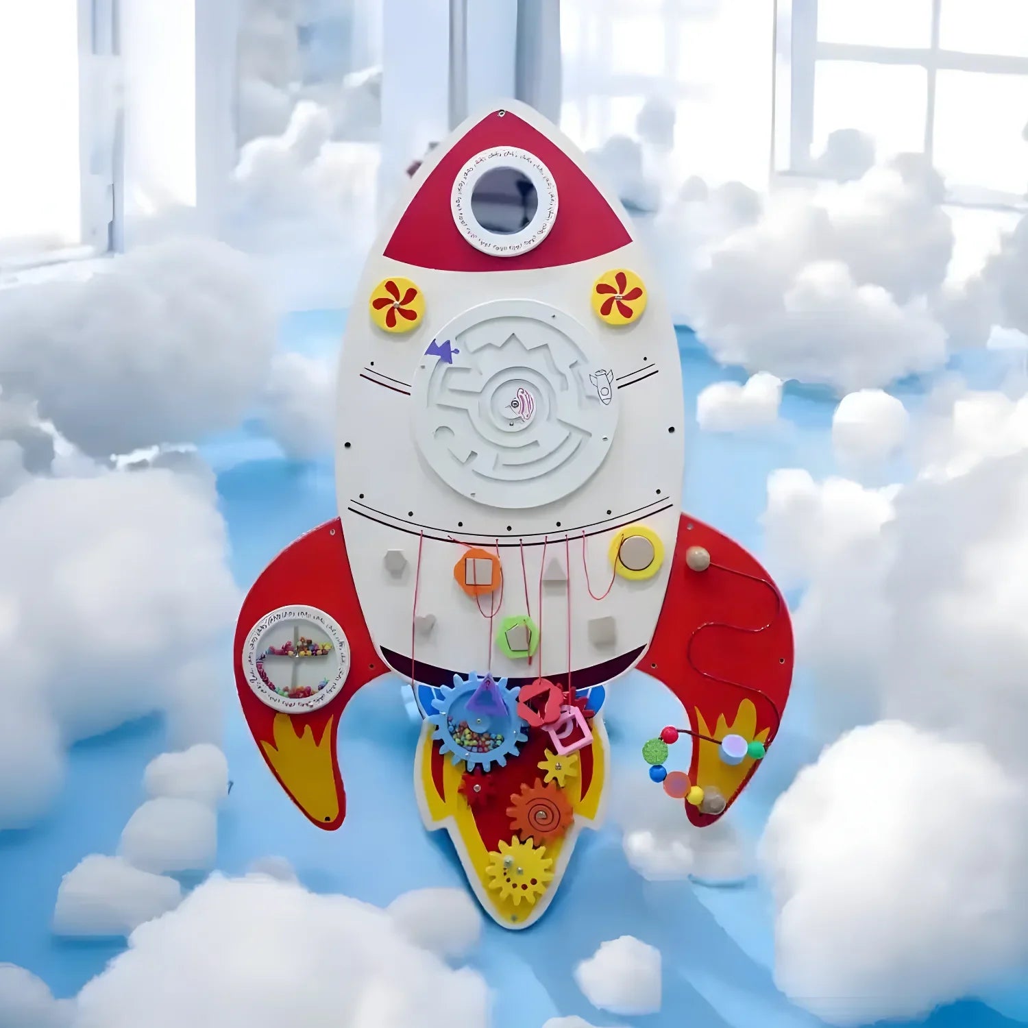 Creativity Big Rocket Wall Toy with Motor Skill Development