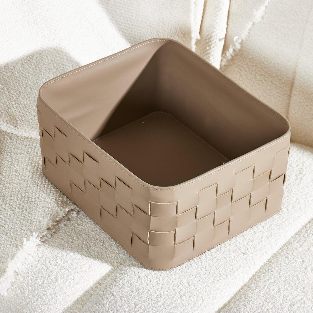 Aubrey Leather Basket