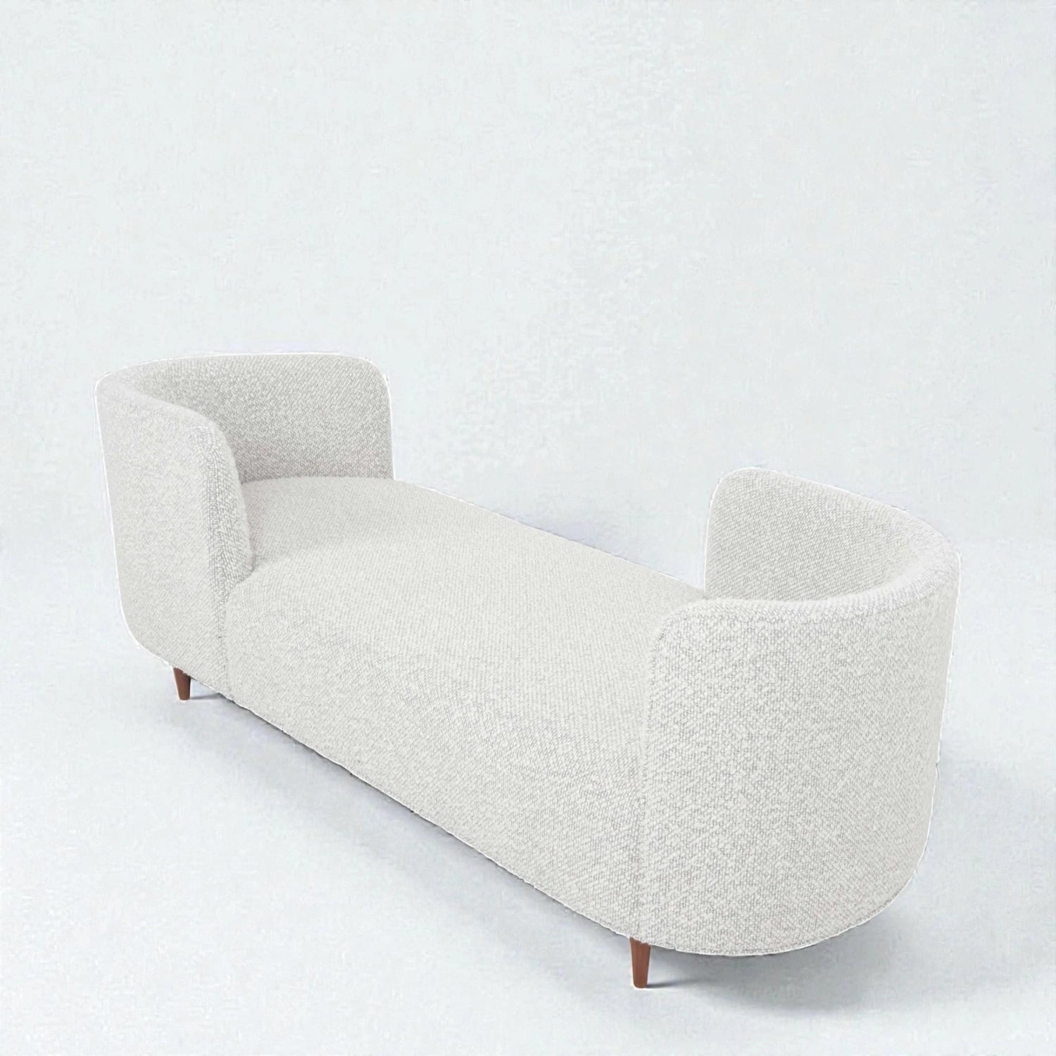 Corvane Solid Teak Wood & Fabric Upholstery Daybed/Chaise