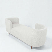 Corvane Solid Teak Wood & Fabric Upholstery Daybed/Chaise
