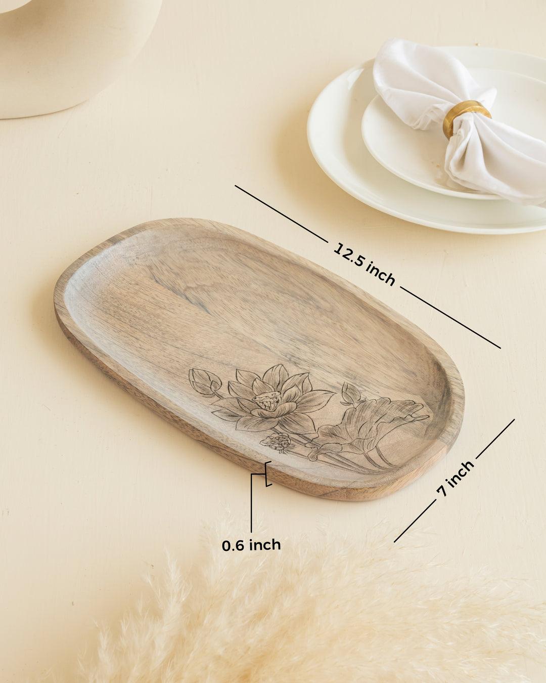 Eva Mango Wood Medium Platter
