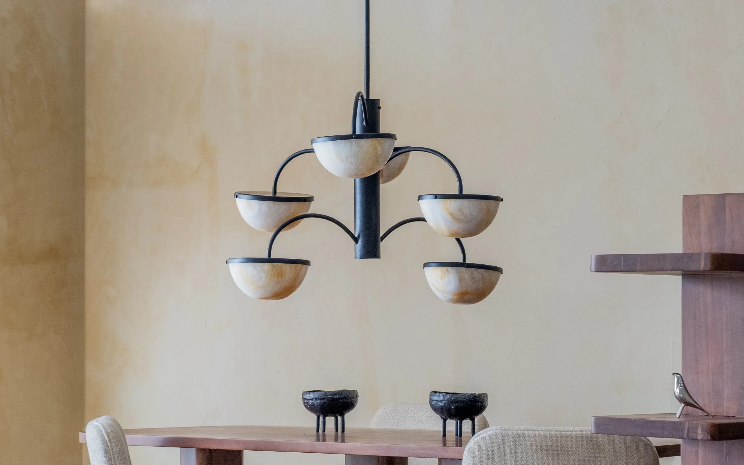 Crater Chandelier | Mild Steel and Resin