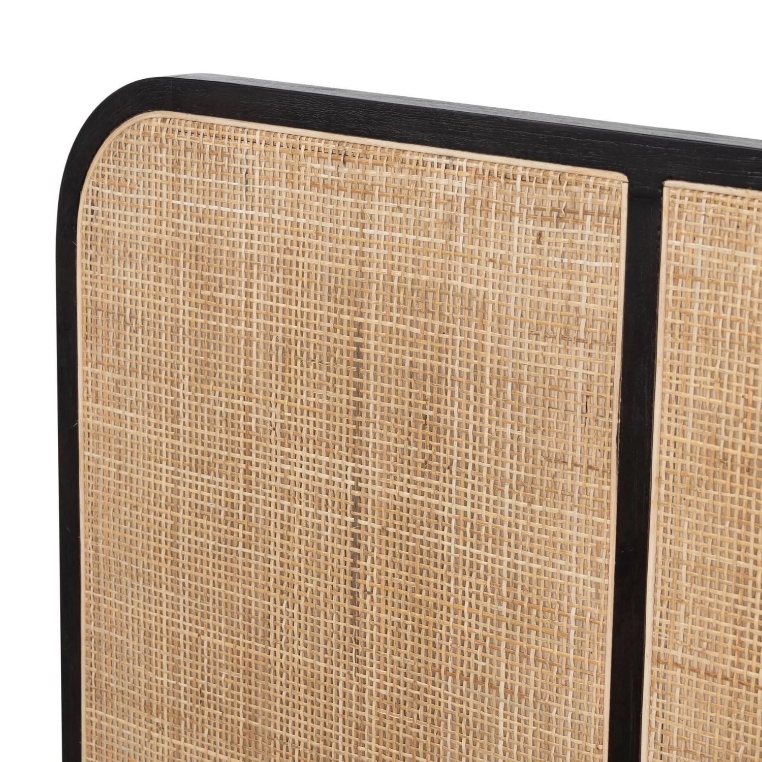 Modem Solid Teak Wood And Cane King Size Bed