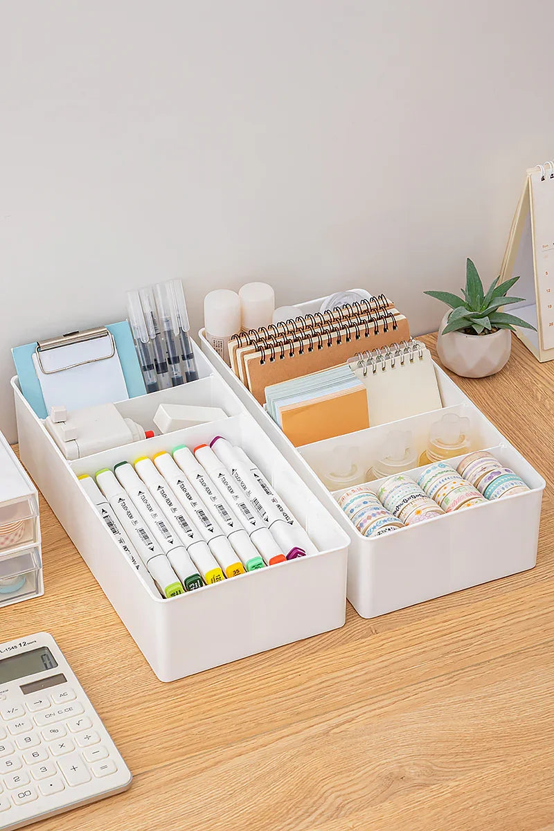 Large Storage Tray  With Divider (Set Of 2)