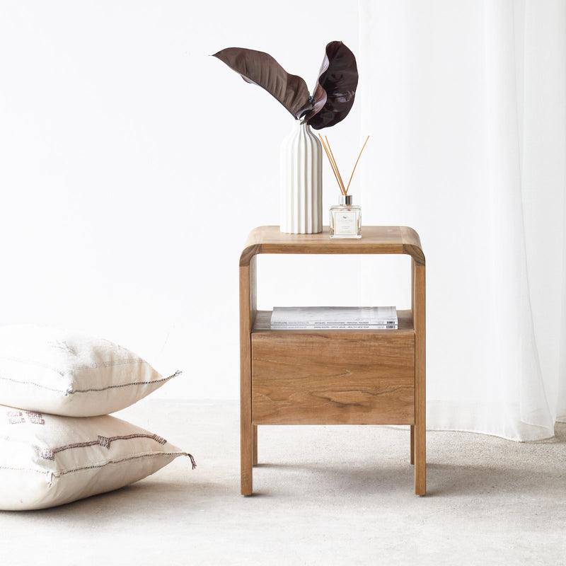 Deliaya Solid Wood Bedside Table