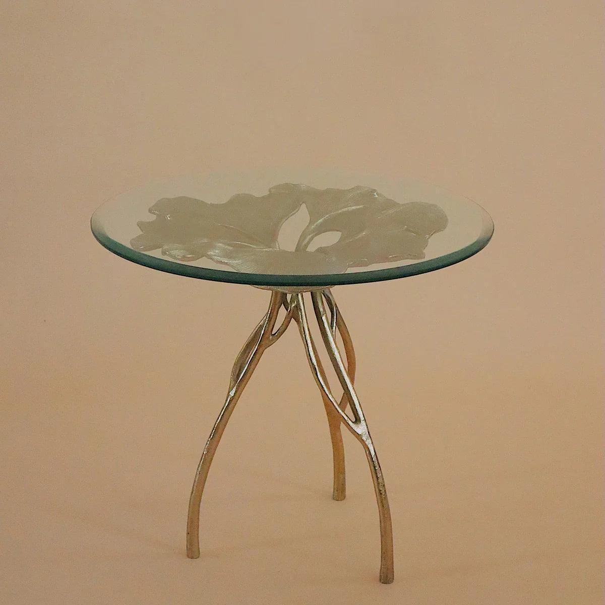 Grove Sculptural Coffee Table | Gold Botanical Accent Table for Modern Interiors