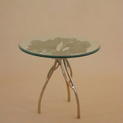 Grove Sculptural Coffee Table | Gold Botanical Accent Table for Modern Interiors