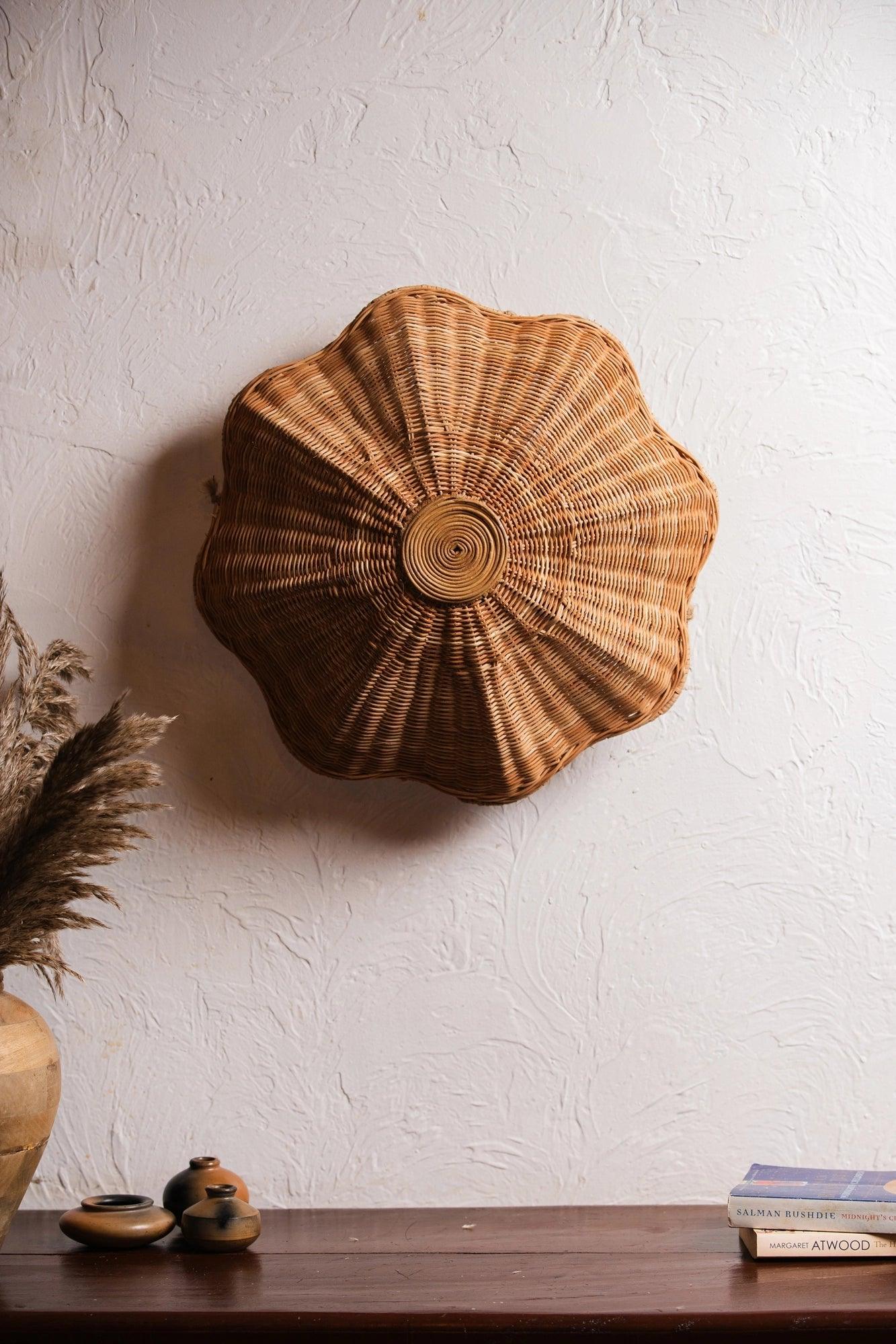 Rattan Flower Wall Light