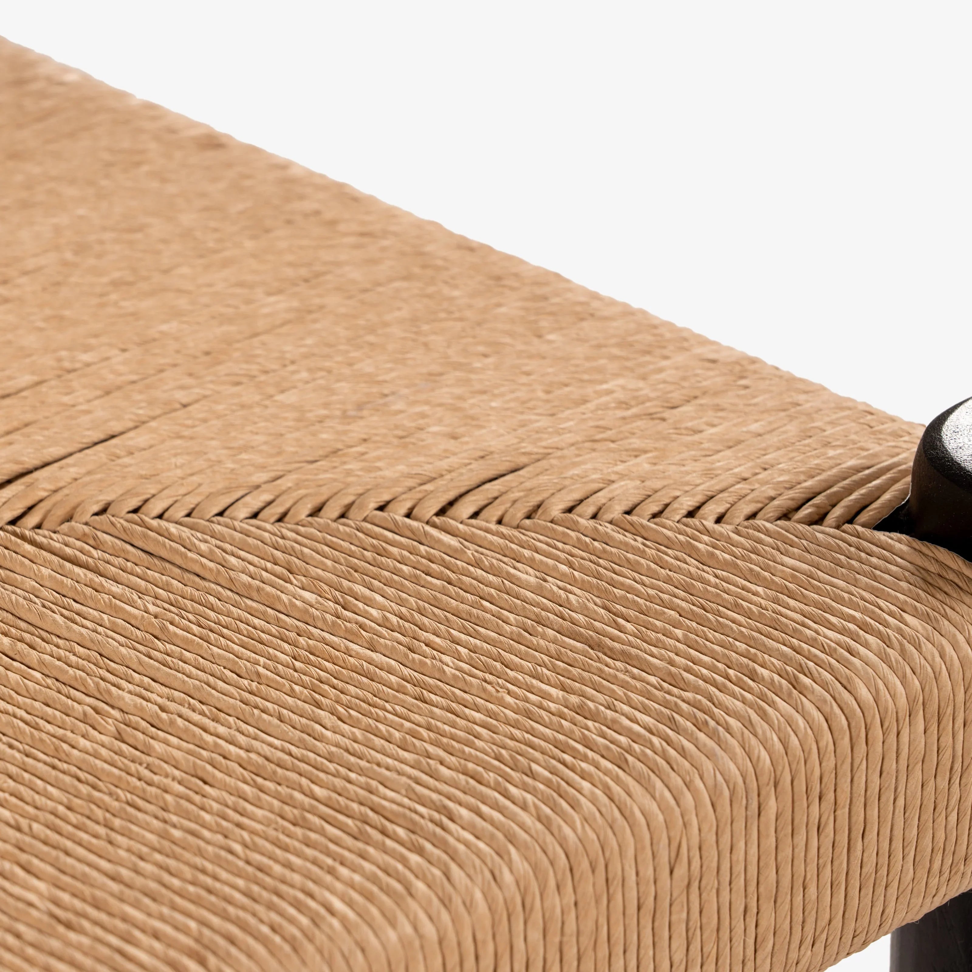 Saanra Designer Dining Chair | Mango Wood Chair with Upholstered Seat with Black Wire Brush Finish