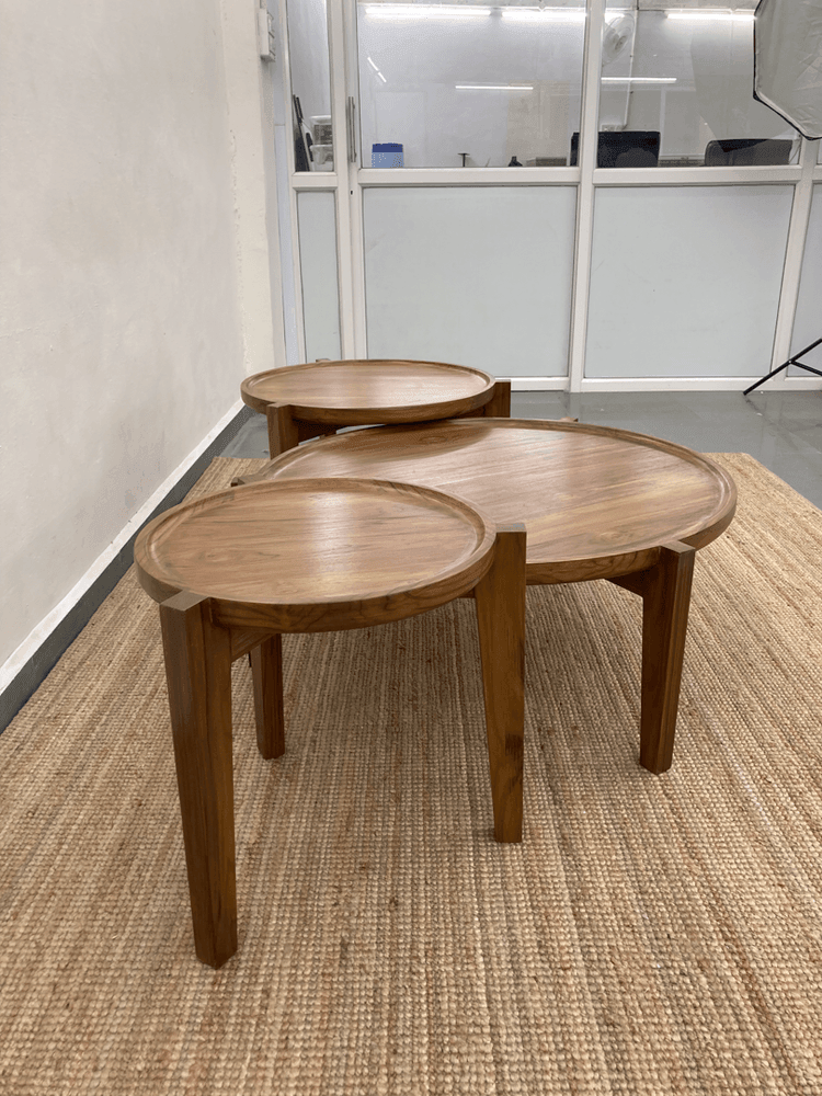 Waldo Coffee tables - Set of 3 | Solid teak wood