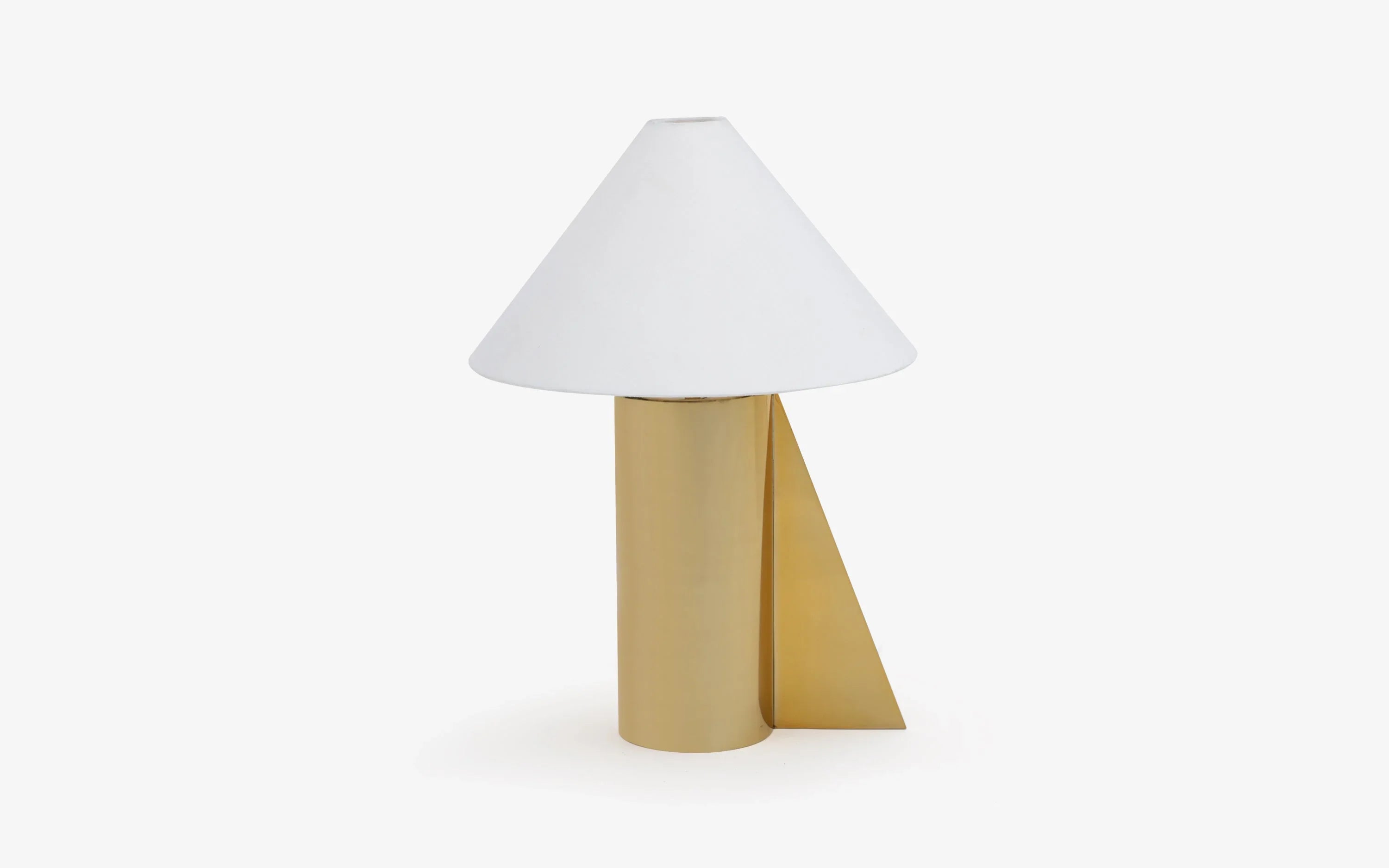 Helia Tall Table Lamp | Stainless Steel and Cotton Fabric