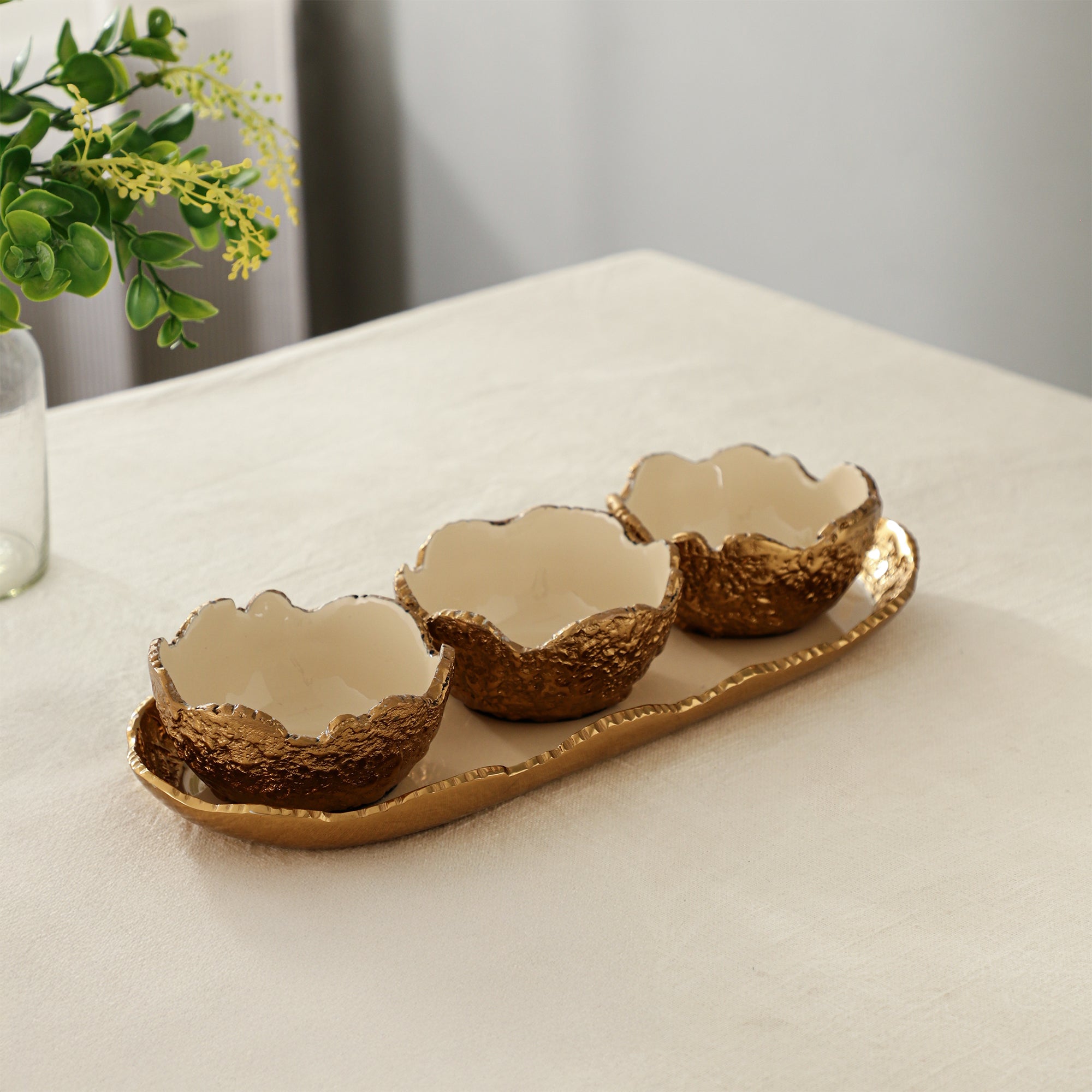 Elaris Tray & Bowl Set In