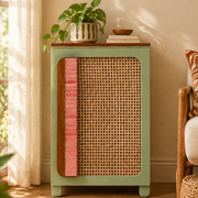 Tropico Cane Single Door Cabinet