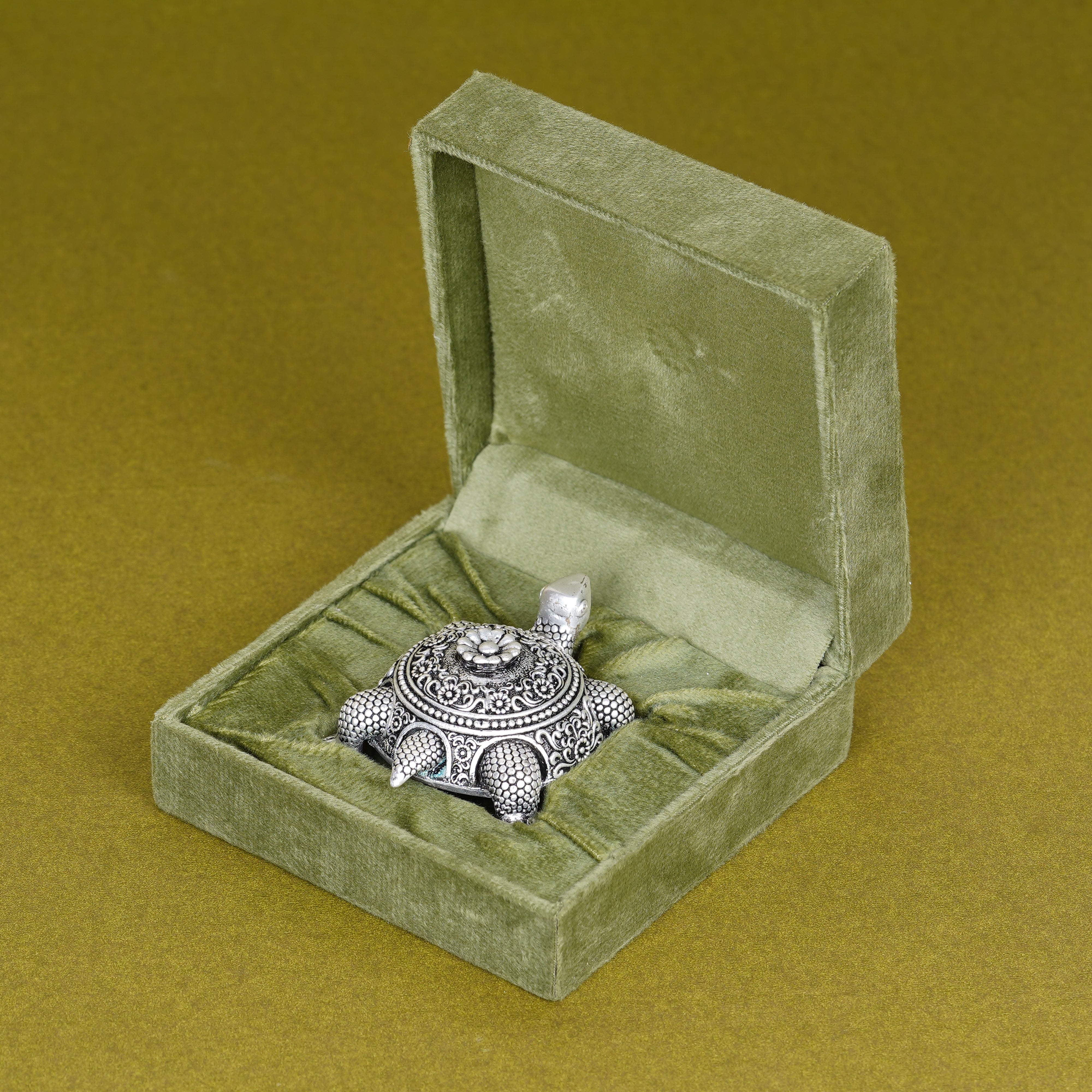 Silver Plated Brass Tortoise Paperweight